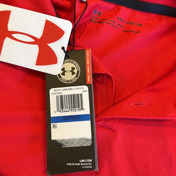 Under Armour Red Polo - Youth XL - Picture 9 of 9